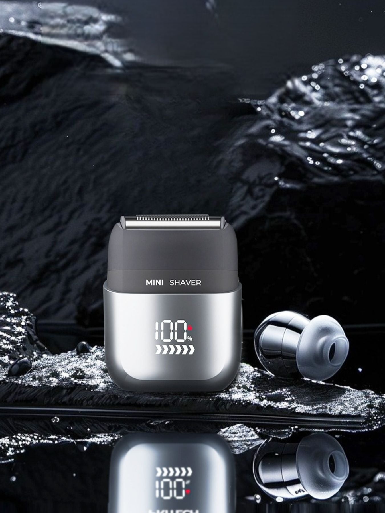 Light blue waterproof electric shaver by Trendsi with a sleek design, suitable for wet and dry shaving.