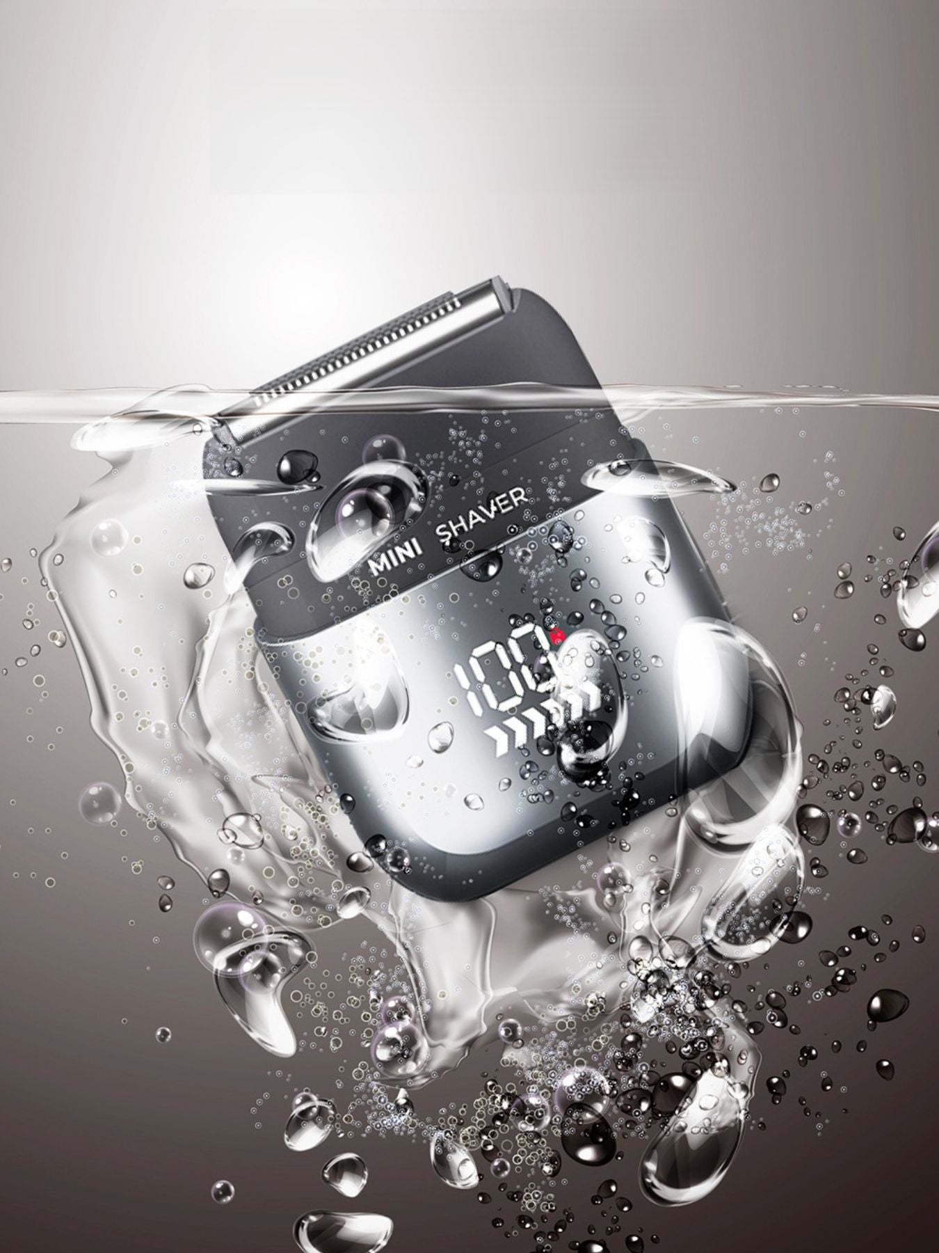 Light blue waterproof electric shaver by Trendsi with a sleek design, suitable for wet and dry use.