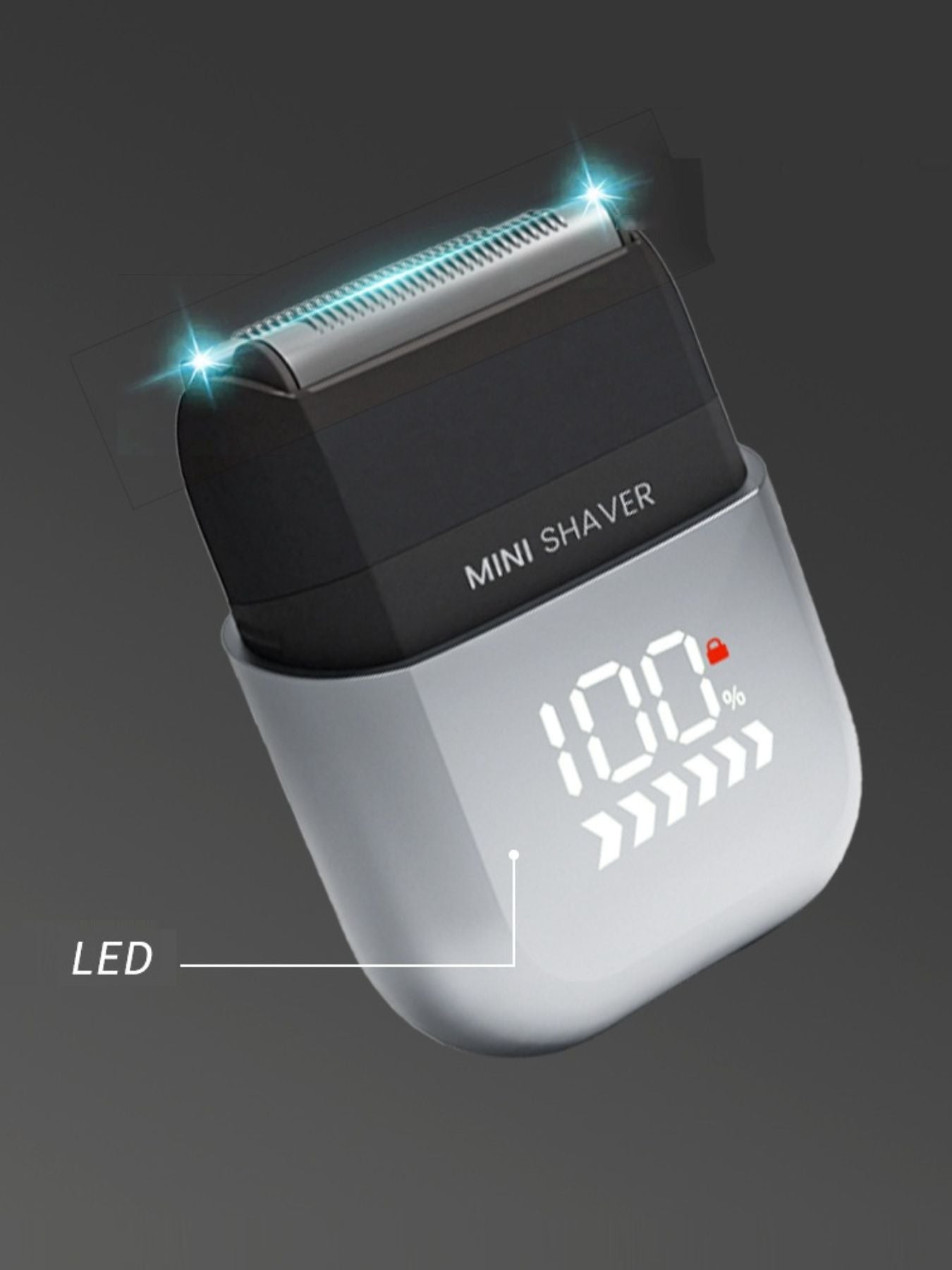 Light blue waterproof electric shaver by Trendsi with a sleek design, suitable for wet and dry shaving.