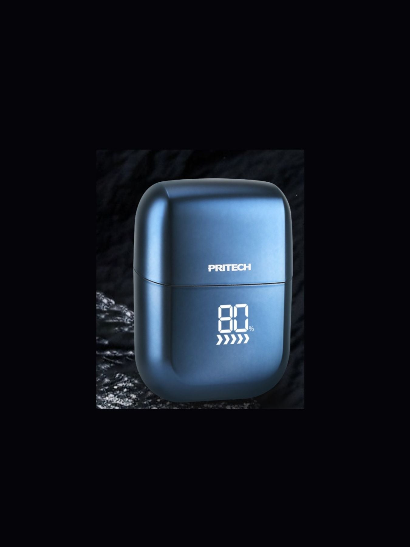 Light blue waterproof electric shaver by Trendsi with a sleek design and adjustable head for a close, comfortable shave.