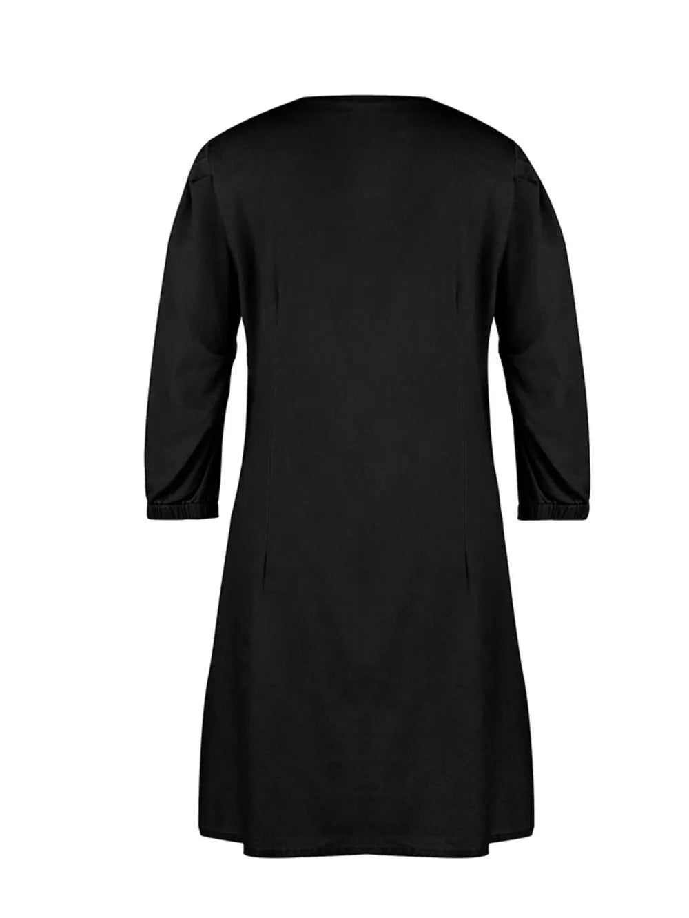 Light blue full-size V-neck half sleeve dress by Trendsi, displayed on a mannequin with a flowing, casual design.