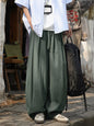 Light gray men's plus size loose fit wide leg pants by Trendsi, showing relaxed fit and comfortable waistband.
