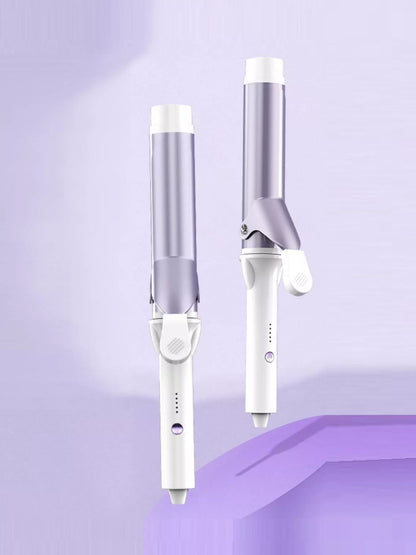 Lilac adjustable temperature curling iron from Trendsi with European plug and ergonomic handle for versatile styling.