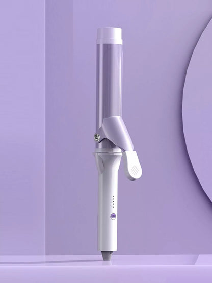 Trendsi adjustable temperature curling iron with lilac handle and European plug, ideal for creating styled curls and waves.
