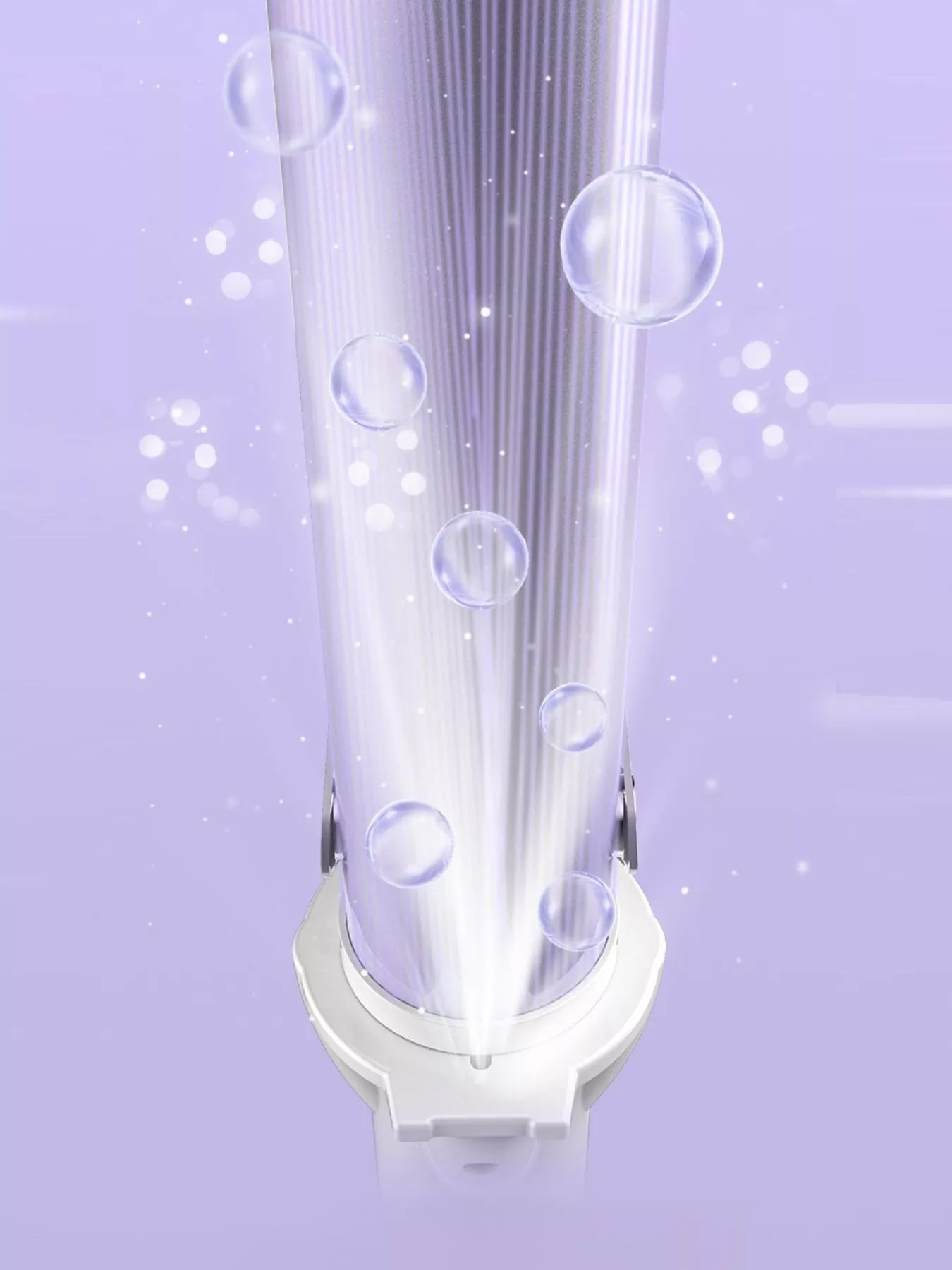 Trendsi lilac adjustable temperature curling iron with European plug and ergonomic handle for versatile hair styling.