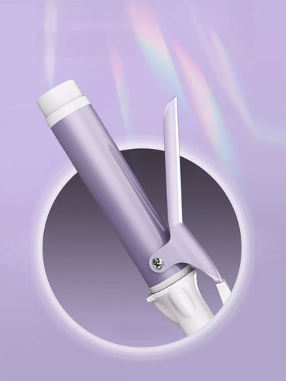 Lilac adjustable temperature curling iron by Trendsi with European plug and ergonomic handle for versatile styling.