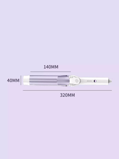 Lilac adjustable temperature curling iron by Trendsi with European plug, featuring a sleek design for versatile styling.
