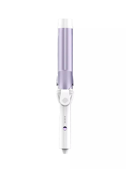 Lilac adjustable temperature curling iron by Trendsi with European plug for versatile hair styling.
