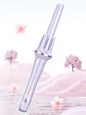 Lilac adjustable temperature rotating curling iron by Trendsi with European plug, ideal for styling and creating curls.