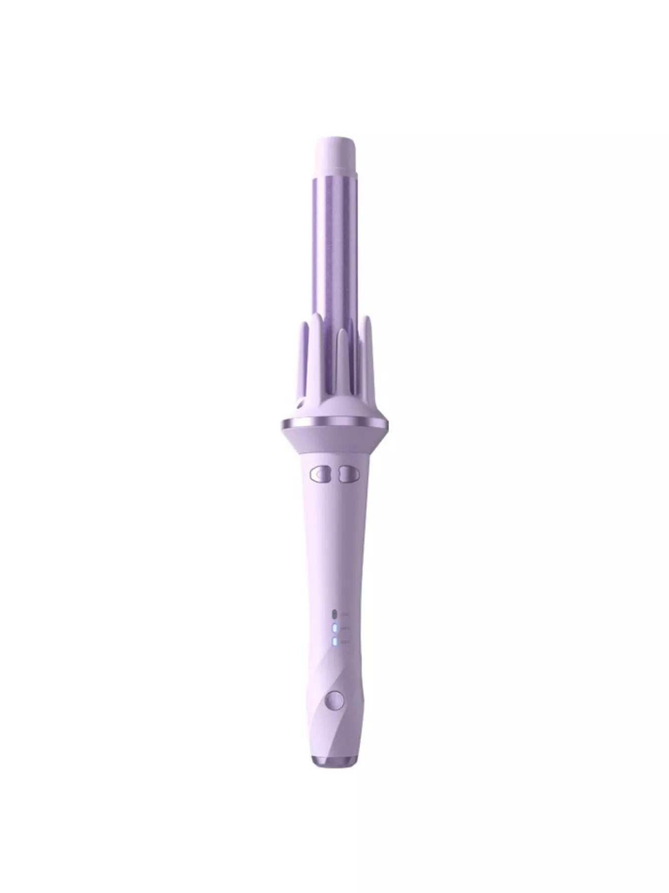Trendsi lilac adjustable temperature rotating curling iron with European plug, showcasing its sleek design and rotating barrel.