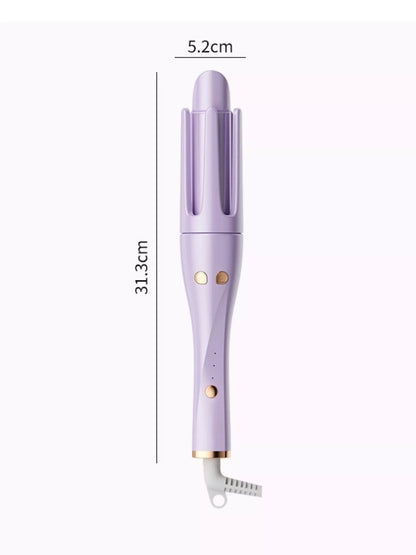 Trendsi automatic rotating hair curling iron with lilac finish and European plug, designed for easy, even curls.