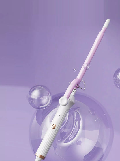 Trendsi fast heating ceramic hair curling iron with lilac finish and European plug for easy styling and curling.
