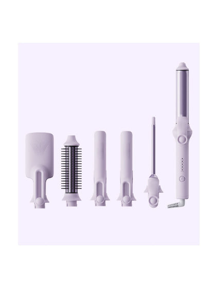 Lilac Trendsi fast heating curling iron with European plug and ergonomic handle for quick, easy curling.