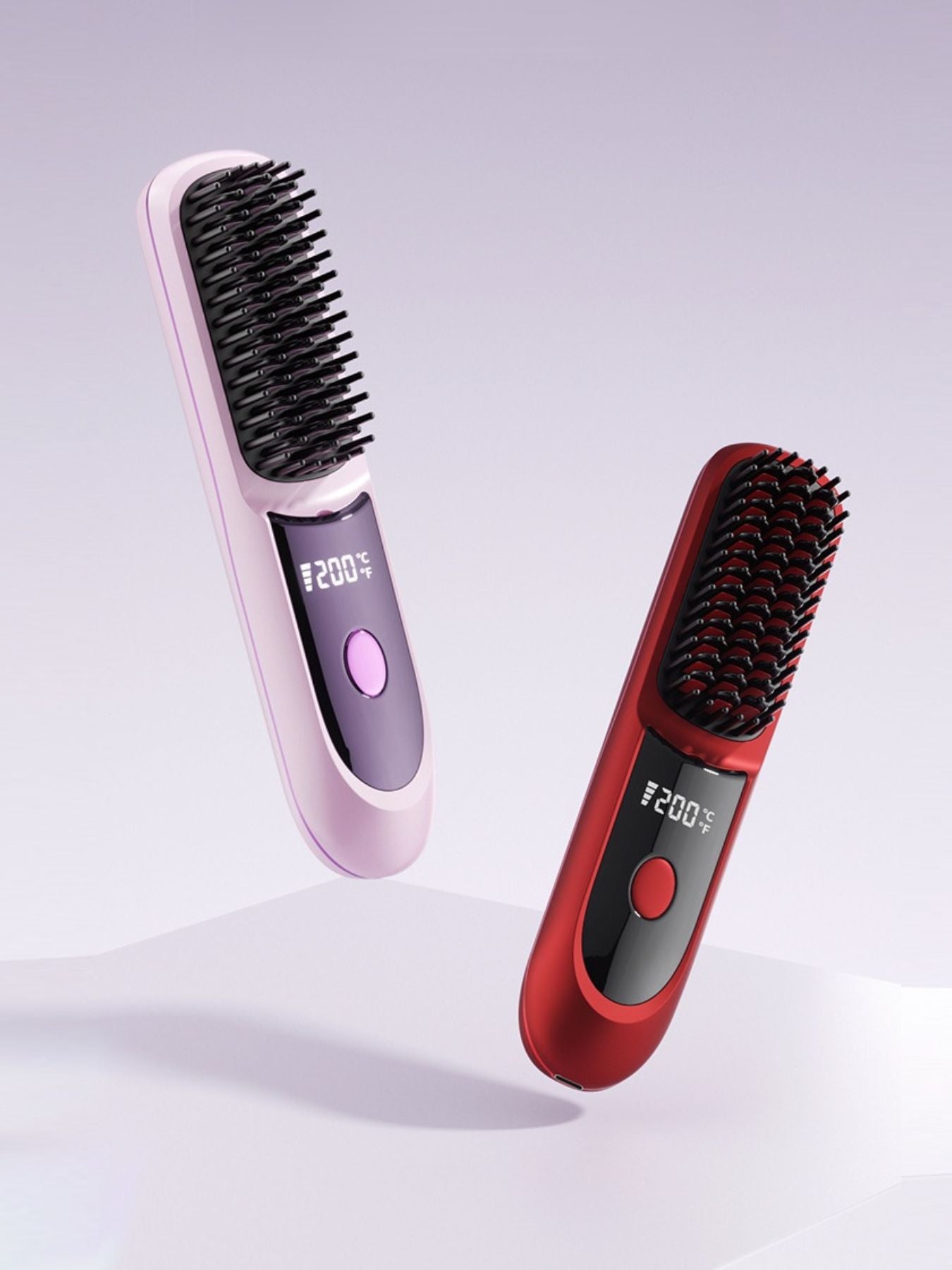 Lilac Trendsi fast heating anti-scald straightening comb for safe, quick hair styling with heat-resistant design.