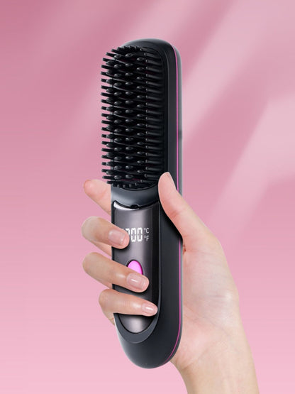 Trendsi fast heating anti-scald straightening comb with lilac color, designed for safe, quick hair styling.