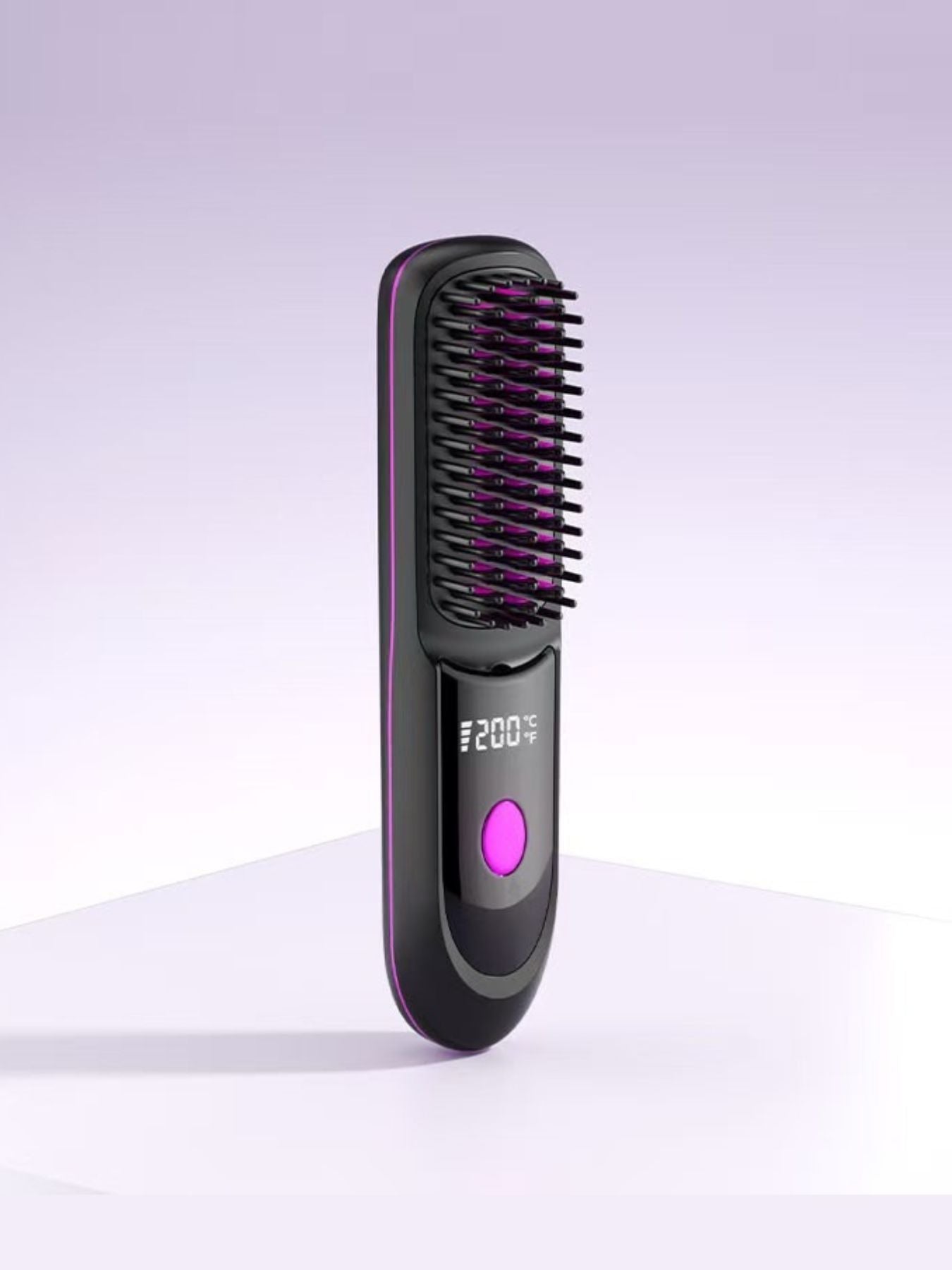 Lilac Trendsi fast heating anti-scald straightening comb for safe, quick hair styling with heat protection.