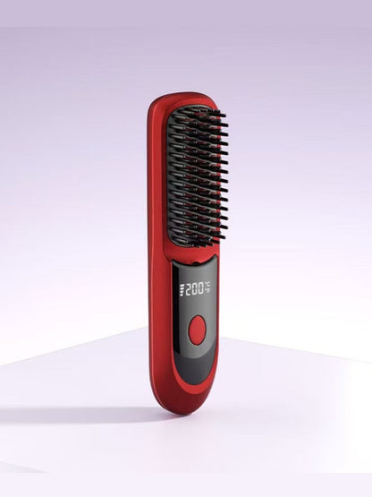 Lilac Trendsi fast heating anti-scald straightening comb for hair styling with safety features and sleek design.