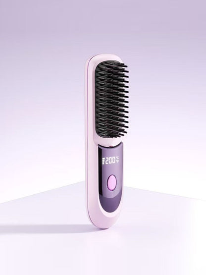 Lilac Trendsi fast heating anti-scald straightening comb for safe, efficient hair styling with heat-resistant design.