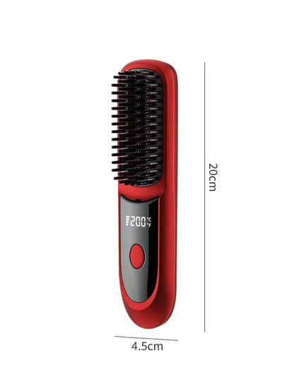Lilac Trendsi fast heating anti-scald straightening comb with ergonomic handle, designed for safe and efficient hair styling.