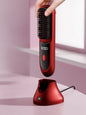Lilac Trendsi fast heating anti-scald straightening comb for safe, quick hair styling with durable design.