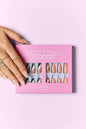 Marbled pink press-on nails by Trendsi, two packs of stylish, easy-to-apply short nail extensions with a chic design.