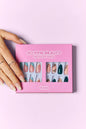 Marbled pink press-on nails by Trendsi, SO PINK BEAUTY, in two packs, showcasing a stylish, glossy nail design.