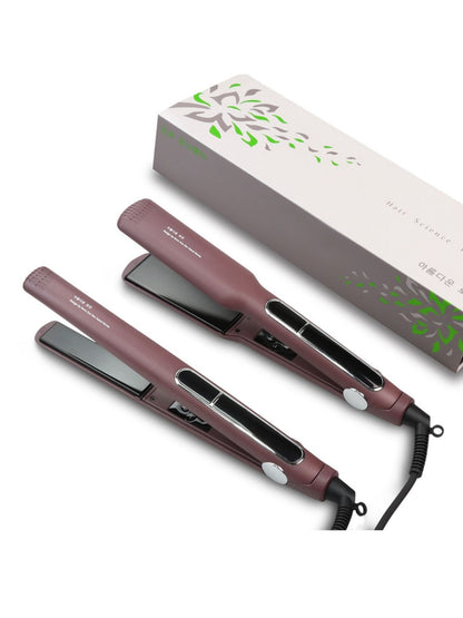 Trendsi adjustable temperature mauve hair straightener with wide plates and North American plug, suitable for styling hair.