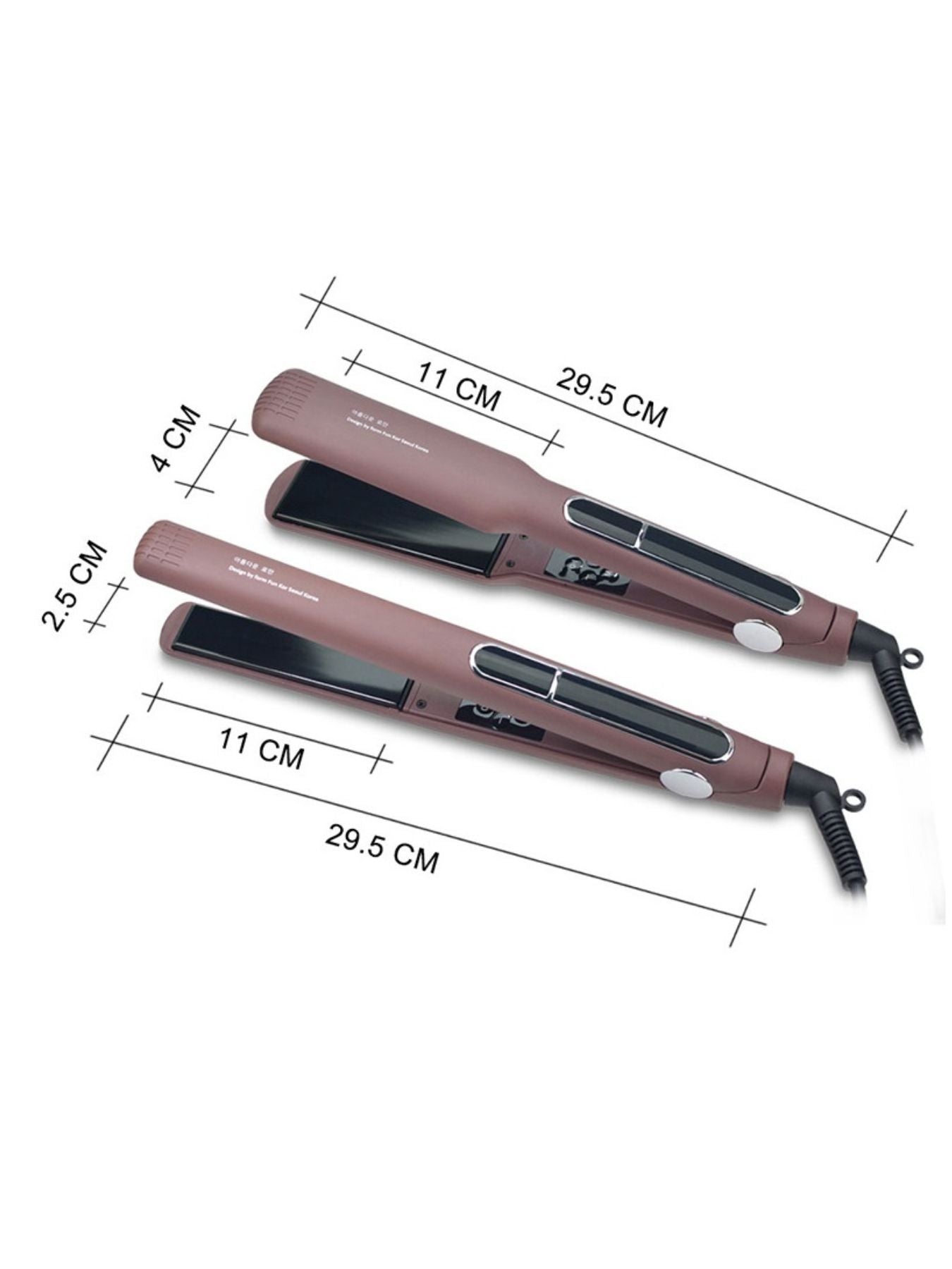 Trendsi adjustable temperature mauve hair straightener with wide plates and North American plug for sleek, straight hairstyles.