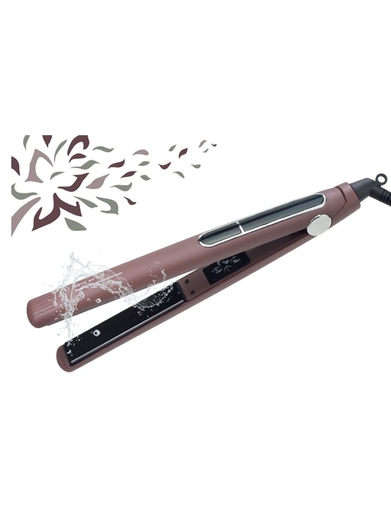 Trendsi adjustable temperature mauve hair straightener with wide plates and North American plug, suitable for styling hair.