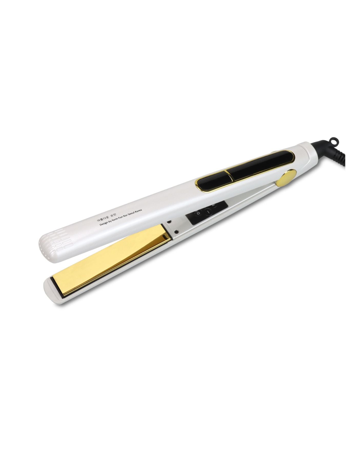 Trendsi adjustable temperature mauve hair straightener with wide plates and North American plug on a white background.