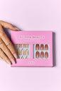 Trendsi SO PINK BEAUTY press-on nails in two packs, featuring stylish pink nail designs on a natural-looking set.