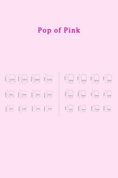 Trendsi SO PINK BEAUTY press-on nails in two packs, showcasing glossy pink nail designs on a natural-looking set of nails.