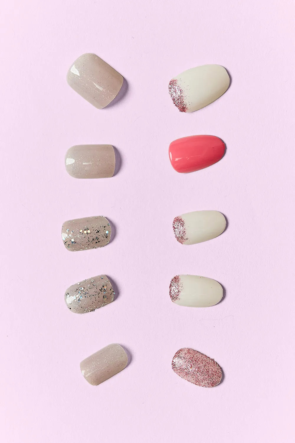 Trendsi SO PINK BEAUTY press-on nails in two packs, showcasing stylish pink acrylic nails with a glossy finish.