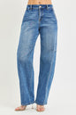 Risen Slouchy Baggy Jeans by Trendsi, medium wash denim with relaxed fit and distressed details, casual streetwear style.