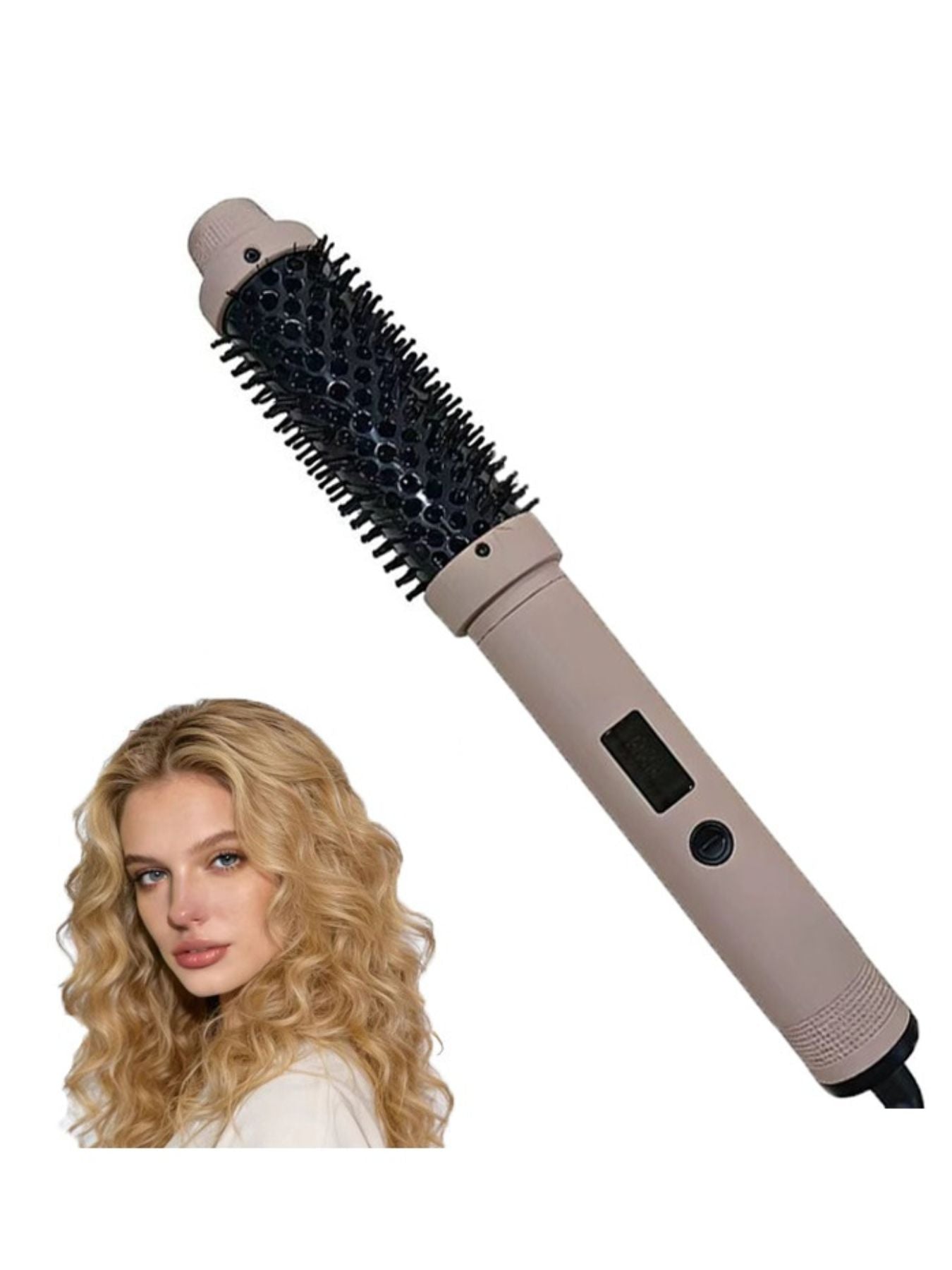 Trendsi mocha hot air brush with fast heating, featuring North American plug, for quick styling and volumizing hair.