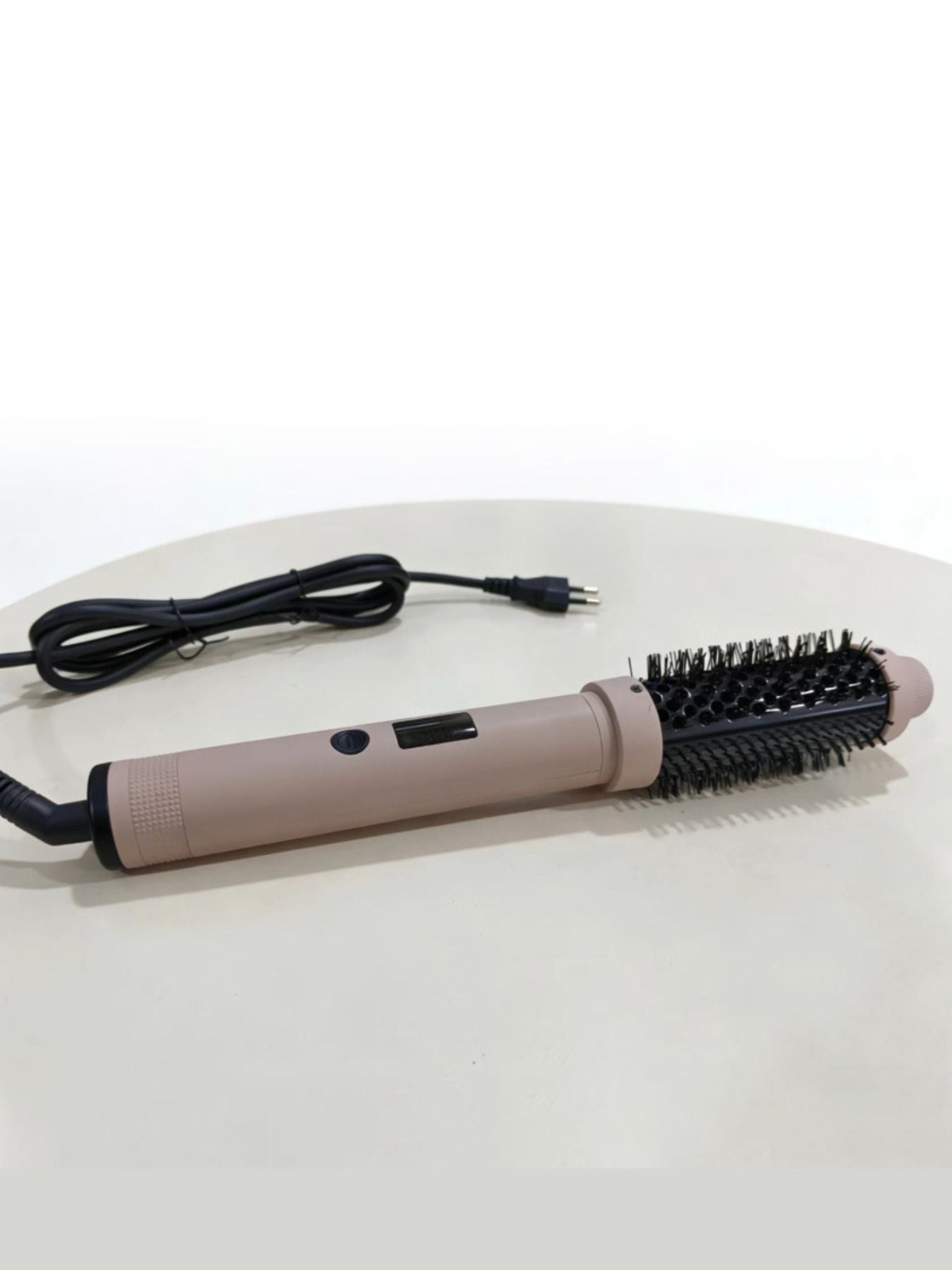 Trendsi mocha fast heating hot air brush with North American plug, showcasing its sleek design and ergonomic handle for styling.