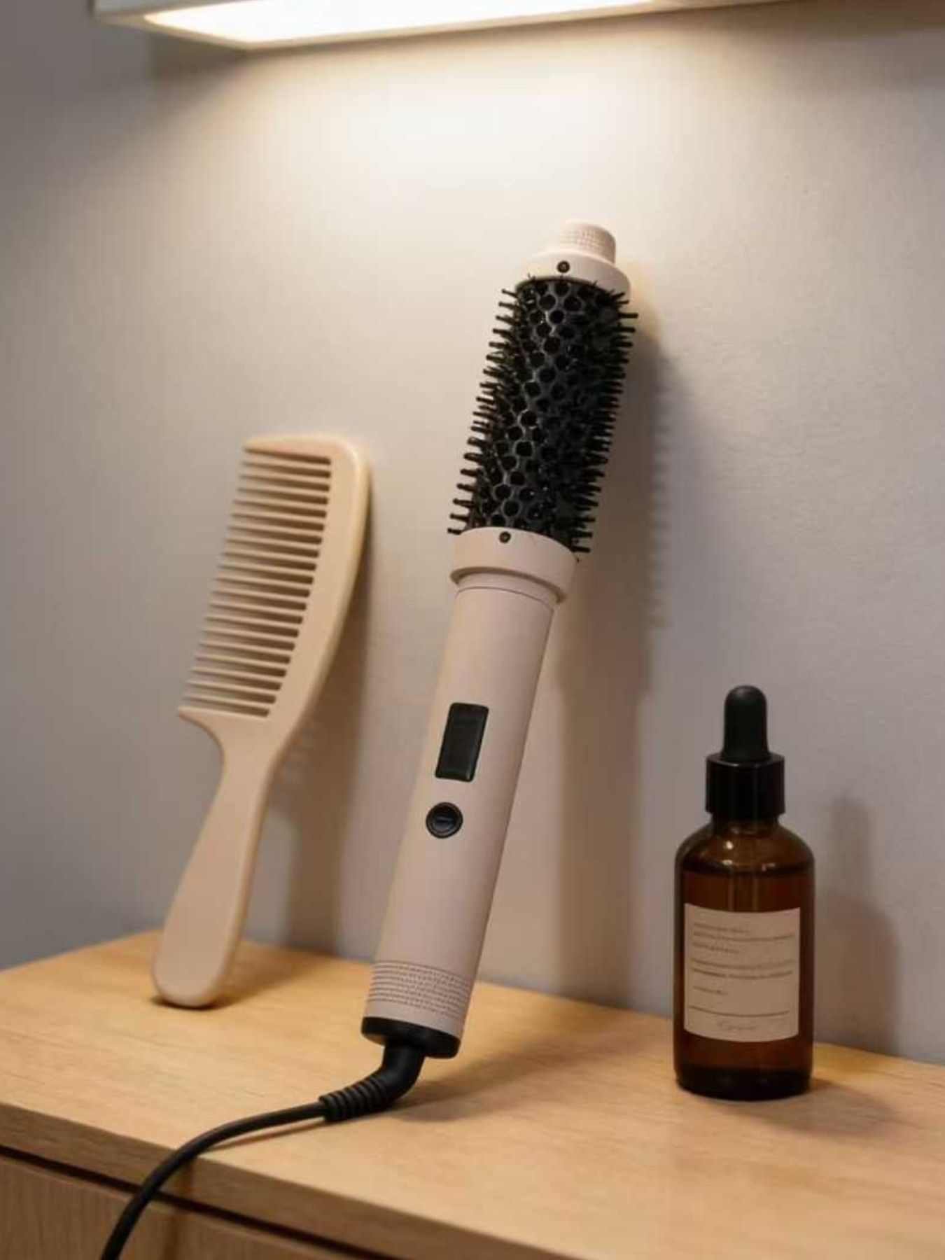 Trendsi mocha hot air brush with fast heating, North American plug, for styling and smoothing hair easily.