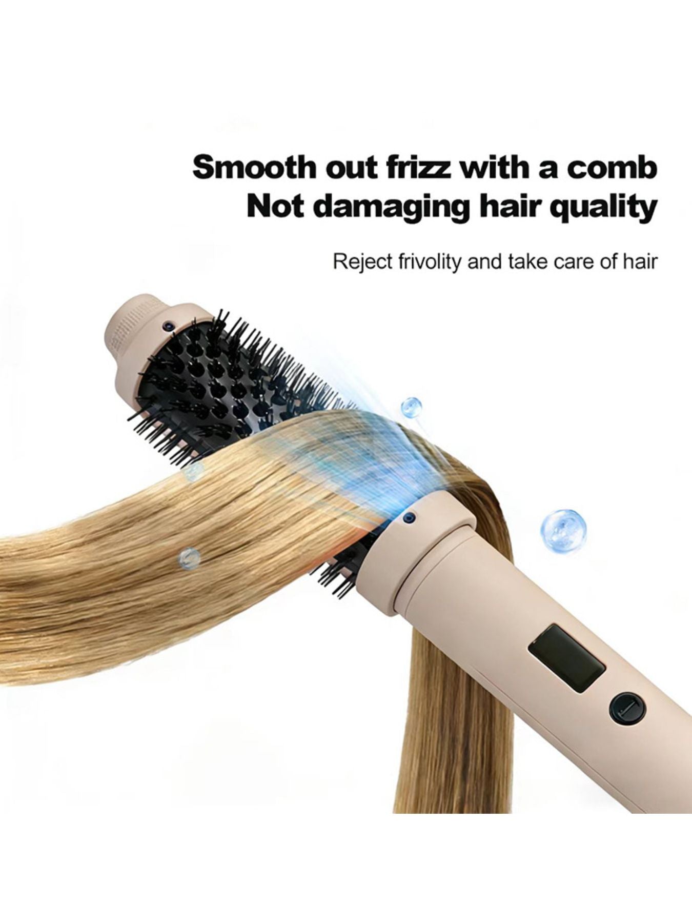 Trendsi mocha hot air brush with fast heating, North American plug, perfect for quick styling and smooth hair results.