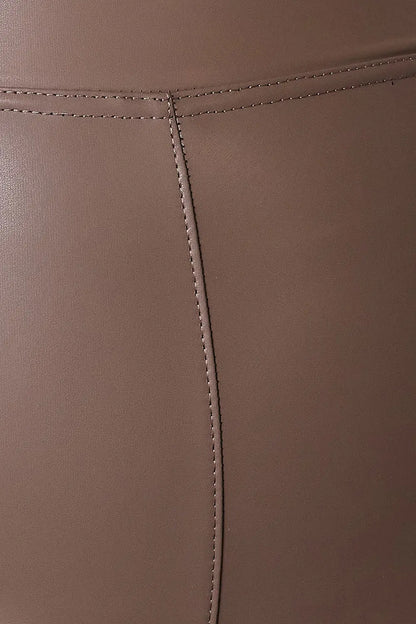 Mocha e.Luna full size high waist skinny pants by Trendsi, shown on a model showcasing fitted leg style and high waist design.