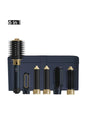 Navy 6-in-1 interchangeable curling iron set by Trendsi with European plug and multiple barrel attachments for versatile styling.