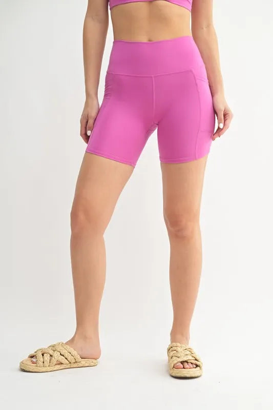 Mono B Venice Cloud Light Sculpt Biker Shorts by Trendsi, featuring soft fabric and a comfortable fit, shown on a model.