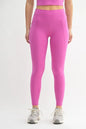 Trendsi MONO B Venice Cloud Light Sculpt high-waisted leggings in orchid color, showcasing their fitted, sculpting design.