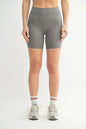 Trendsi MONO B Venice Cloud Light Sculpt Biker Shorts in pewter, featuring a sleek, fitted design for active wear.