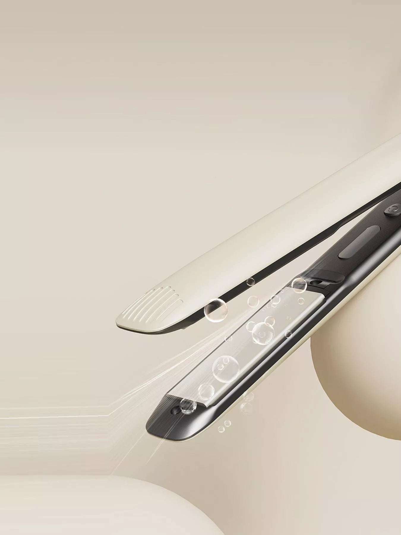 Off-white Trendsi fast heating hair straightener with European plug, sleek design for quick styling and smooth straight hair.