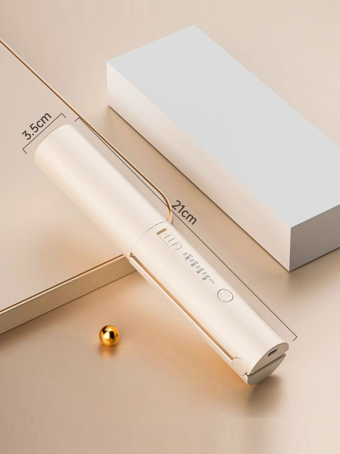 Off-white adjustable temperature hair straightener from Trendsi, with sleek design and ceramic plates for smooth styling.
