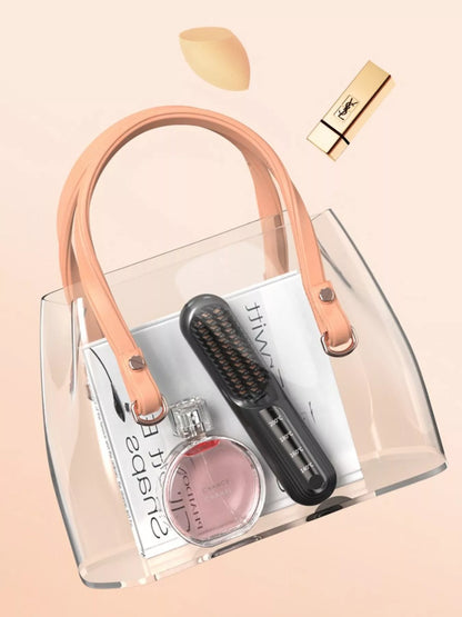 Off-white Trendsi fast heating straightening comb with wide teeth for quick hair styling and smoothing.