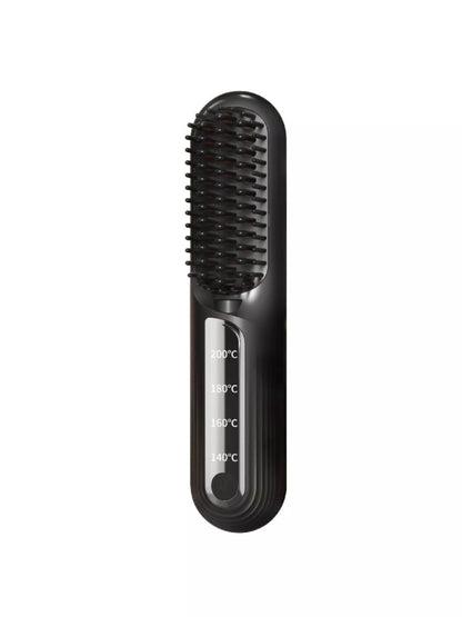 Off-white Trendsi fast heating straightening comb with wide teeth for quick hair styling and smooth results.