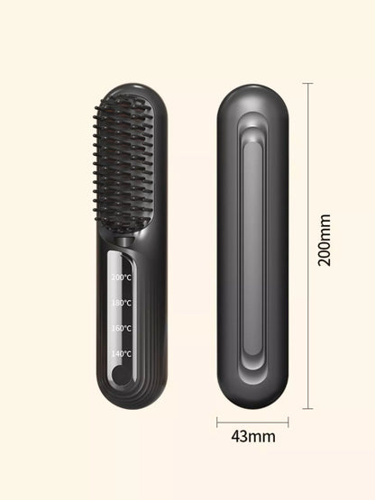 Off-white Trendsi fast heating straightening comb with wide teeth for quick hair styling and smoothing.