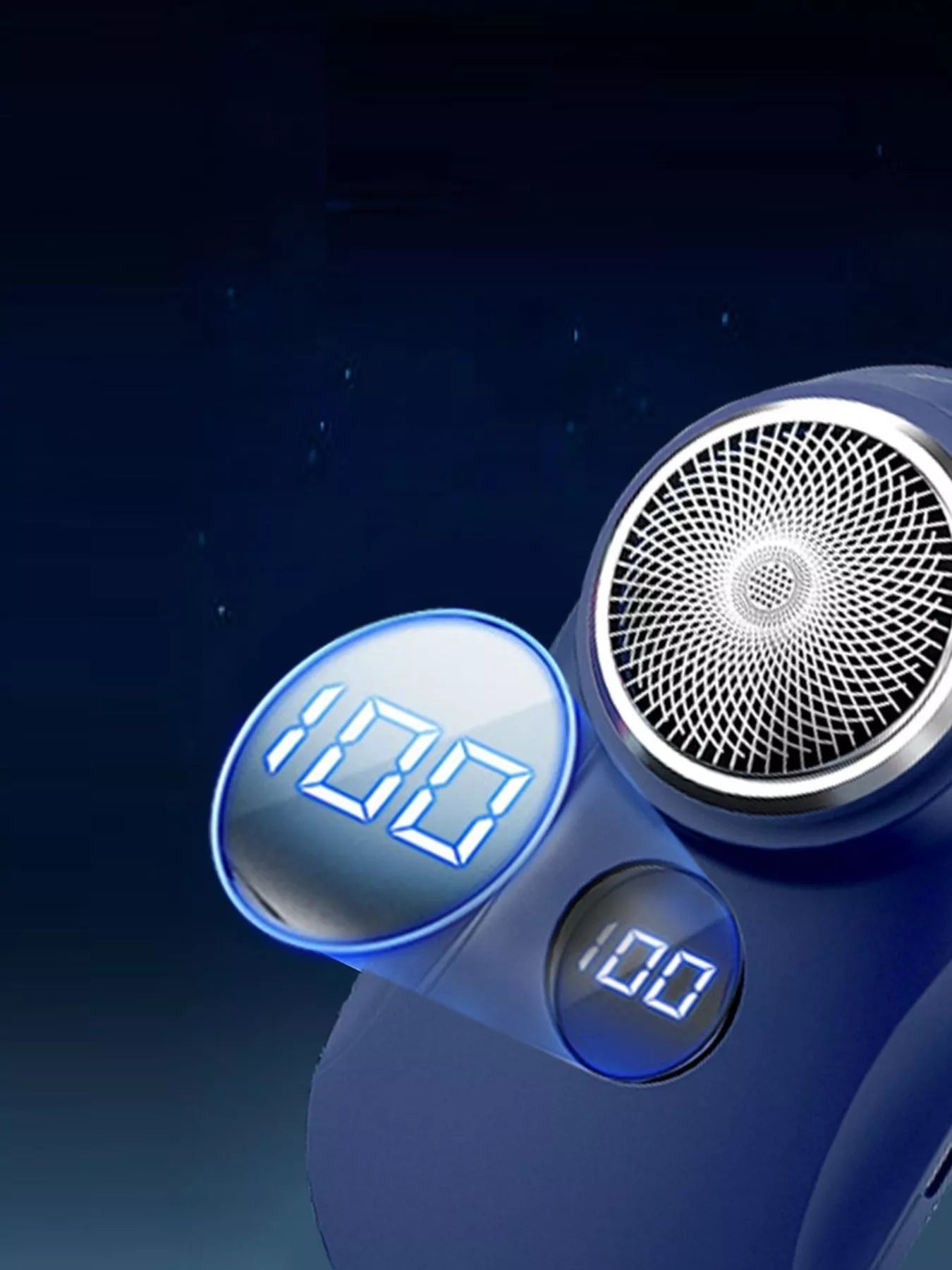 Trendsi portable mini electric shaver in orange, compact design for easy grooming and shaving on the go.