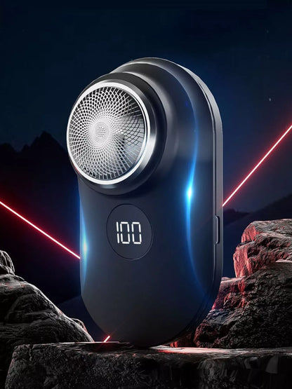 Orange Trendsi portable mini electric shaver with compact design, ideal for travel and quick grooming.